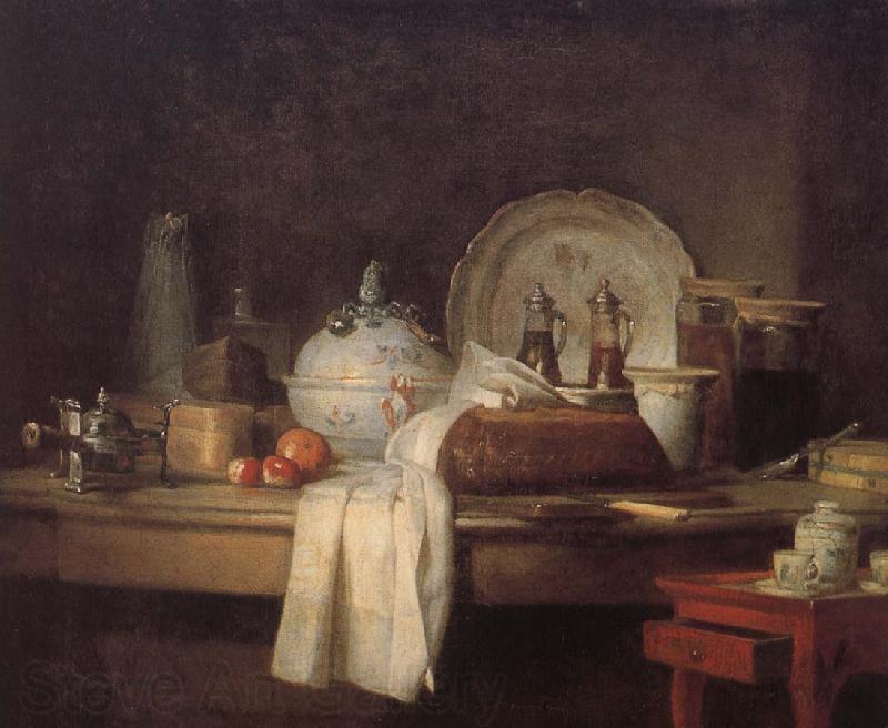 Jean Baptiste Simeon Chardin Housekeeper s kitchen table France oil painting art